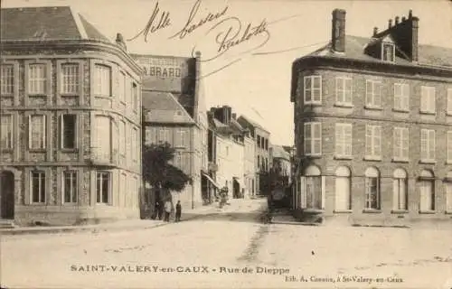 Ak Saint Valéry en Caux Seine Maritime, Rue de Dieppe