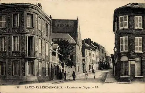 Ak Saint Valéry en Caux Seine Maritime, Route de Dieppe