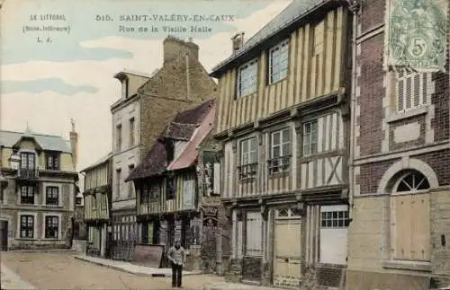 Ak Saint Valéry en Caux Seine Maritime, Rue de la Vieille Halle