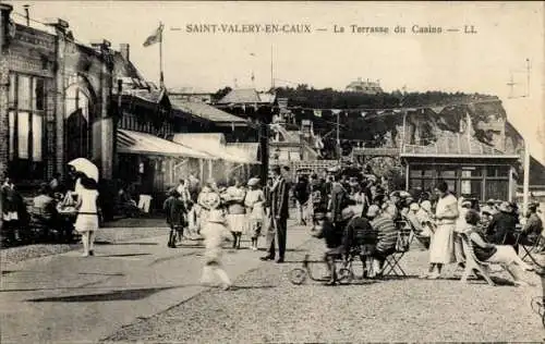 Ak Saint Valéry en Caux Seine Maritime, Casino-Terrasse