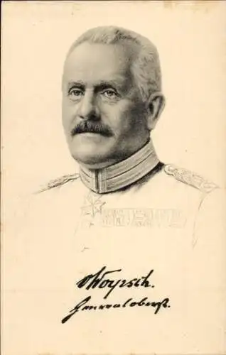 Künstler Ak Generaloberst von Woyrsch, Portrait, Uniform, Stengel 49187