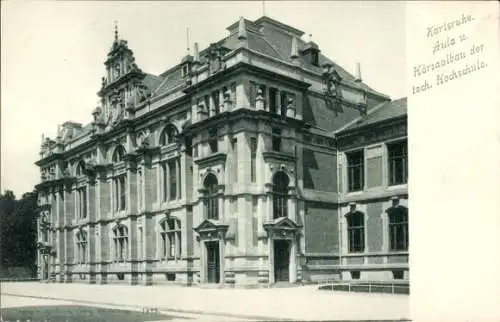 Ak Karlsruhe in Baden Württemberg, Technische Hochschule, Aula- u. Hörsaalbau, Außenansicht