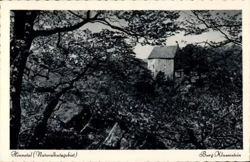 Ak Klusenstein Hemer Nordrhein Westfalen, Hönnetal, Burg