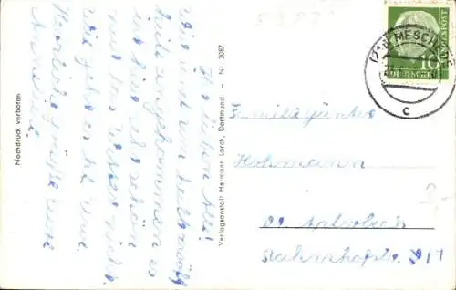 Ak Meschede im Sauerland, Jugendherberge Haus Dortmund, Hennetalsperre, Maiknapp