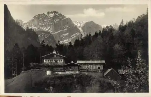 Ak Bad Reichenhall in Oberbayern, Alpengaststätte zum Schroffen