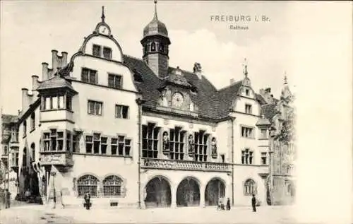 Ak Freiburg im Breisgau, Rathaus