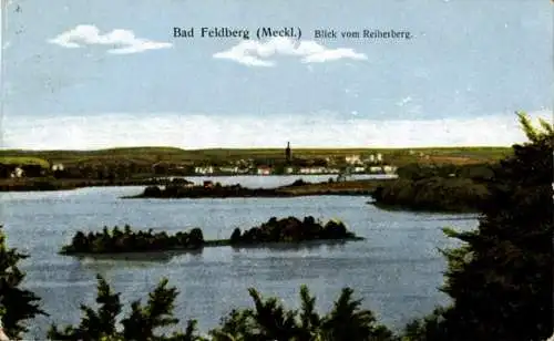 Ak Feldberg in Mecklenburg, Blick vom Reiherberg