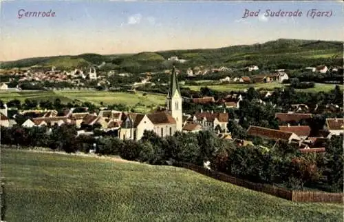 Ak Bad Suderode Quedlinburg im Harz, Gernrode, Gesamtansicht