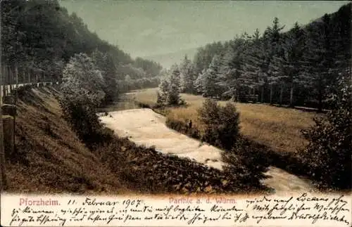 Ak Pforzheim im Schwarzwald, an der Würm