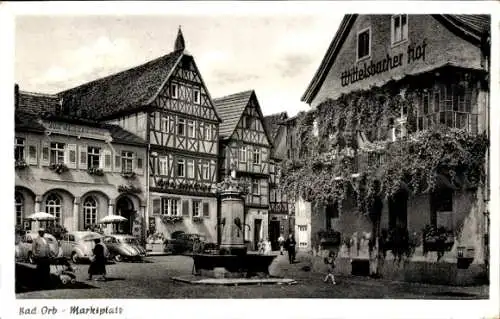 Ak Bad Orb im Spessart Hessen, Marktplatz, Wittelsbacher Hof