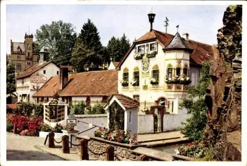 Ak Rettershof Kelkheim Taunus, Klostergut, Kaffee zum fröhlichen Landmann, Außenansicht, Reitschule