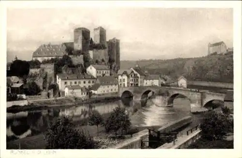 Ak Runkel an der Lahn, Teilansicht