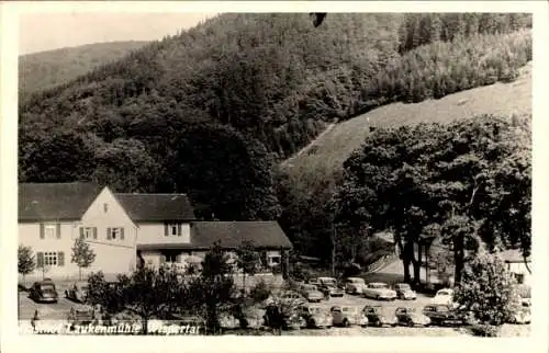 Foto Ak Lorch im Rheingau Hessen, Gasthof Laukenmühle im Wispertal