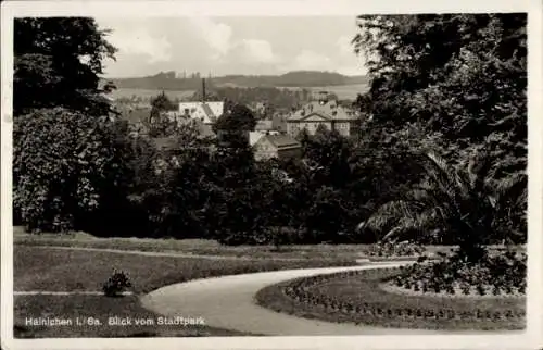 Ak Hainichen in Sachsen, Blick vom Stadtpark