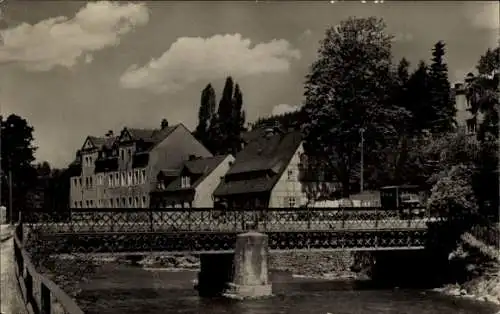 Ak Olbernhau im Erzgebirge, an der Flöha, Kegelbrücke