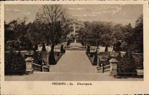 Ak Freiberg in Sachsen, Albertpark