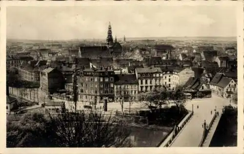 Ak Zwickau in Sachsen, Blick auf die Stadt, Brücke