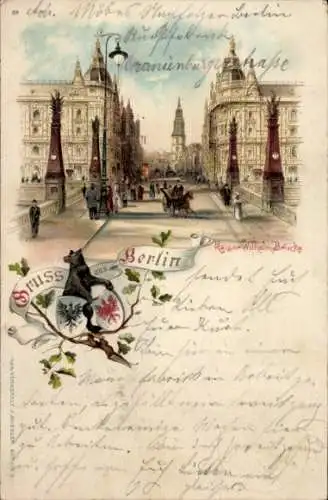 Litho Berlin Mitte, Kaiser Wilhelm-Brücke, Wappen