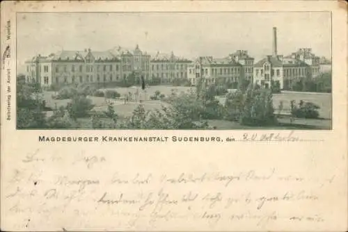 Ak Sudenburg Magdeburg, Krankenanstalt