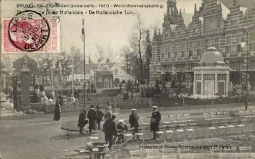 Ak Brüssel Brüssel, Weltausstellung 1910, Niederländischer Garten