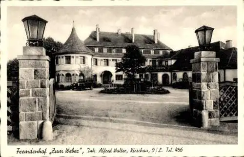 Ak Kirschau in der Lausitz, Fremdenhof Zum Weber, Einfahrt