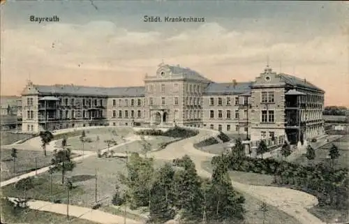 Ak Bayreuth in Oberfranken, Städtisches Krankenhaus