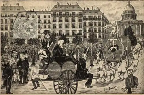 Künstler Ak Bouchet, Louis, Dreyfus Affäre, Karikatur