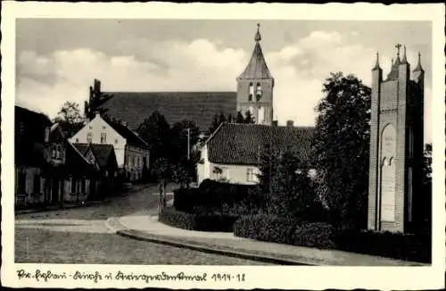 Ak Bagrationowsk Preußisch Eylau Ostpreußen, Kirche, Kriegerdenkmal 1914-1918