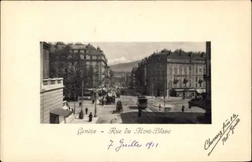 Ak Genève Genf Schweiz, Straße zum Mont Blanc