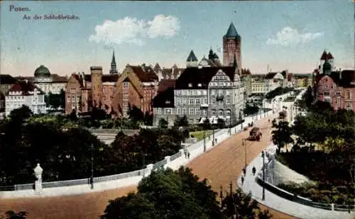 Ak Poznań Posen, Schlossbrücke