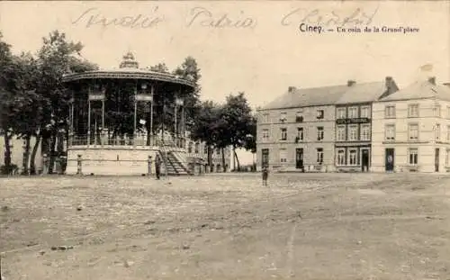 Ak Ciney Wallonie Namur, Eine Ecke des Grand'place