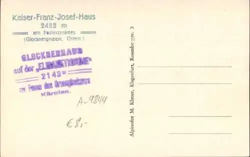 Ak Heiligenblut am Großglockner in Kärnten, Glocknerhaus, Pasterze, Großglockner