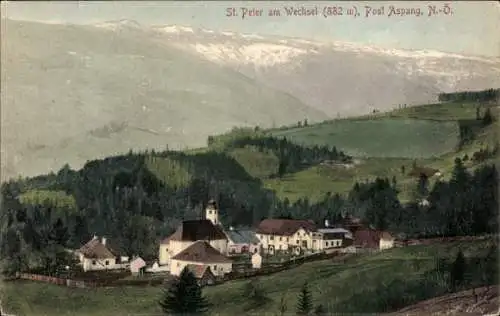 Ak St. Peter am Wechsel Aspangberg-St. Peter Niederösterreich, Totale