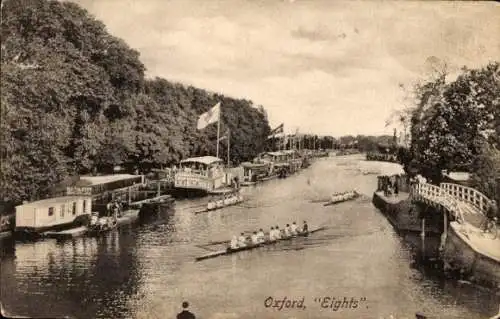 Ak Oxford Oxfordshire England, Achter, Regatta