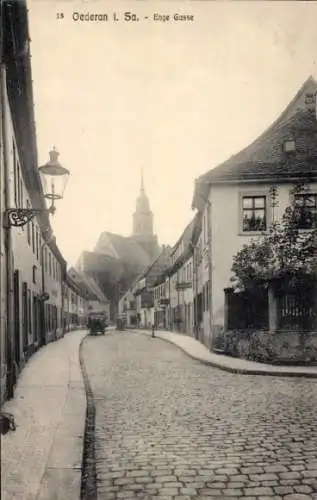 Ak Oederan in Sachsen, Enge Gasse