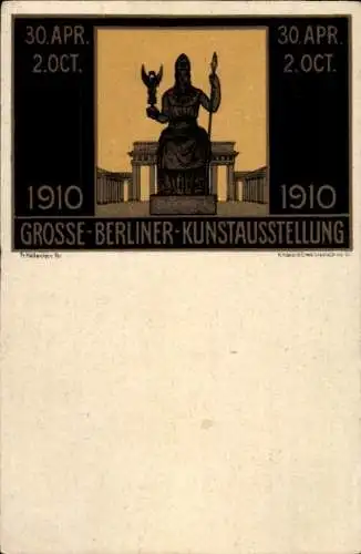 Künstler Litho Berlin, Große Berliner Kunstausstellung 1910