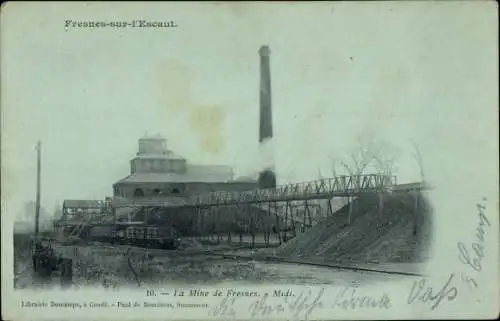 Ak Fresnes-sur-Escautn Nord, La Mine de Fresnes, Midi