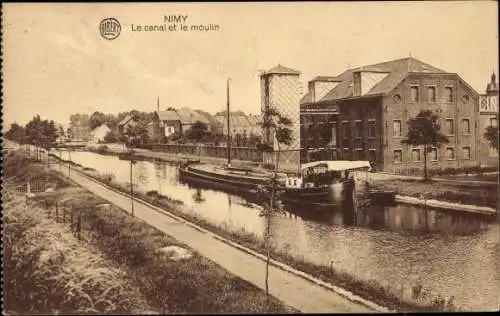 Ak Nimy Hennegau Wallonie, Le canal et le moulin