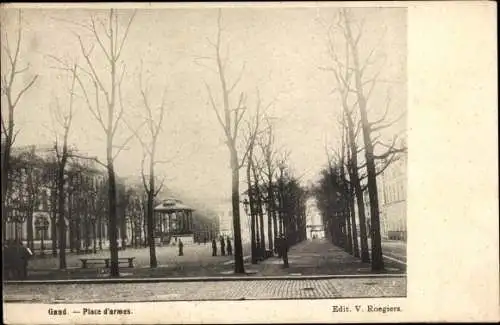 Ak Gand Gent Ostflandern, Place d'armes