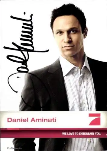 Ak Moderator Daniel Aminati, Portrait, Autogramm