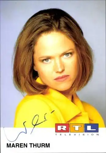 Ak Schauspielerin Maren Thurm, Portrait, Autogramm