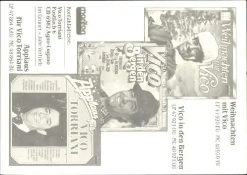 Ak Sänger Vico Torriani, Portrait, Autogramm