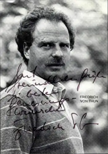 Ak Schauspieler Friedrich von Thun, Portrait, Autogramm