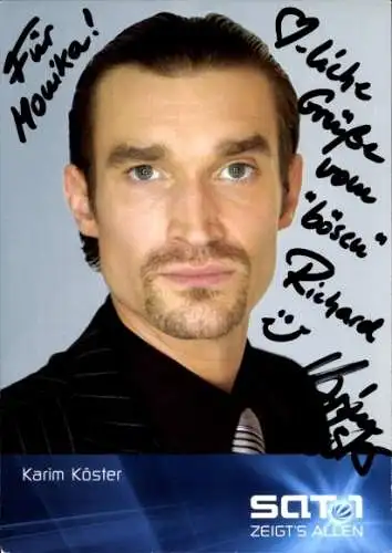 Ak Schauspieler Karim Köster, Portrait, SerieVerliebt in Berlin, SAT1, Autogramm