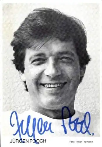 Ak Schauspieler Jürgen Pooch, Portrait, Autogramm