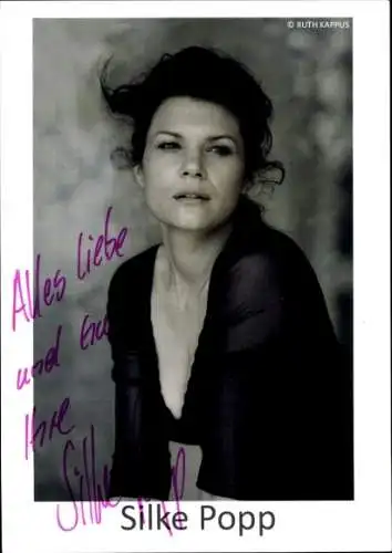 Ak Schauspielerin Silke Popp, Portrait, Autogramm