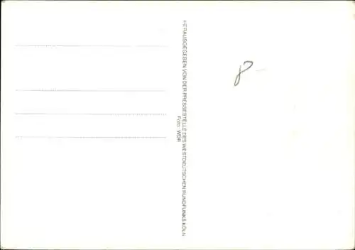 Ak Moderator Kurt Postel, Portrait, Westdeutscher Rundfunk Köln, Autogramm