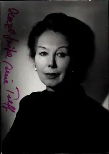 Ak Schauspielerin Alice Treff, Portrait, Autogramm