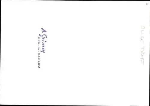 Ak Schauspielerin Alice Treff, Portrait, Autogramm