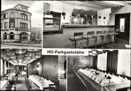 Ak Zwickau in Sachsen, HO-Parkgaststätte, Bar, Speiserestaurant, Festzimmer, Bahnhofstraße